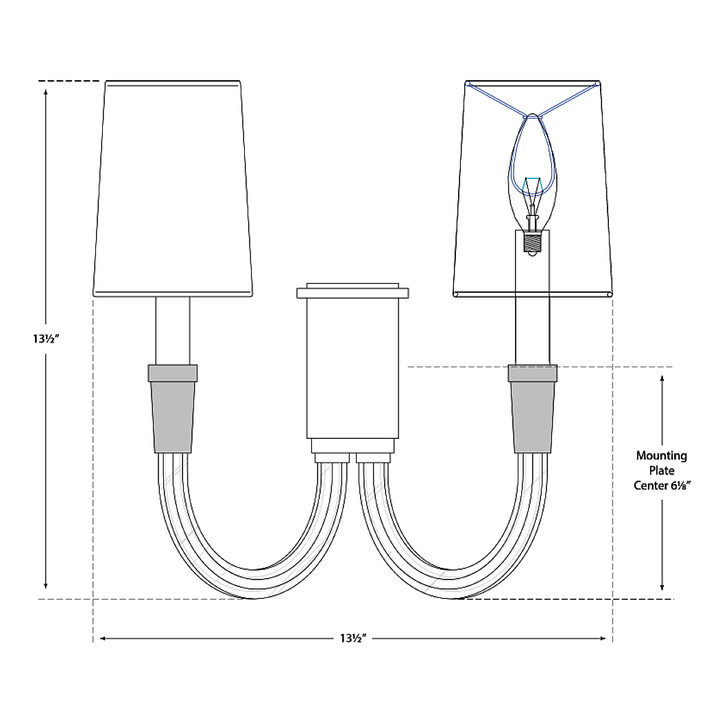 Visual Comfort Signature Vivian Double Wall Sconce
