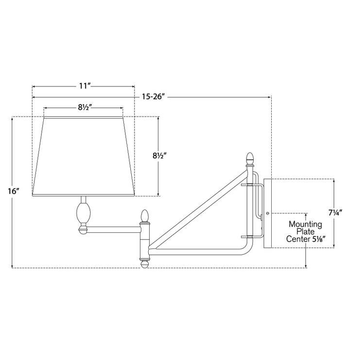 Visual Comfort Signature Paulo Swing Arm Wall Sconce
