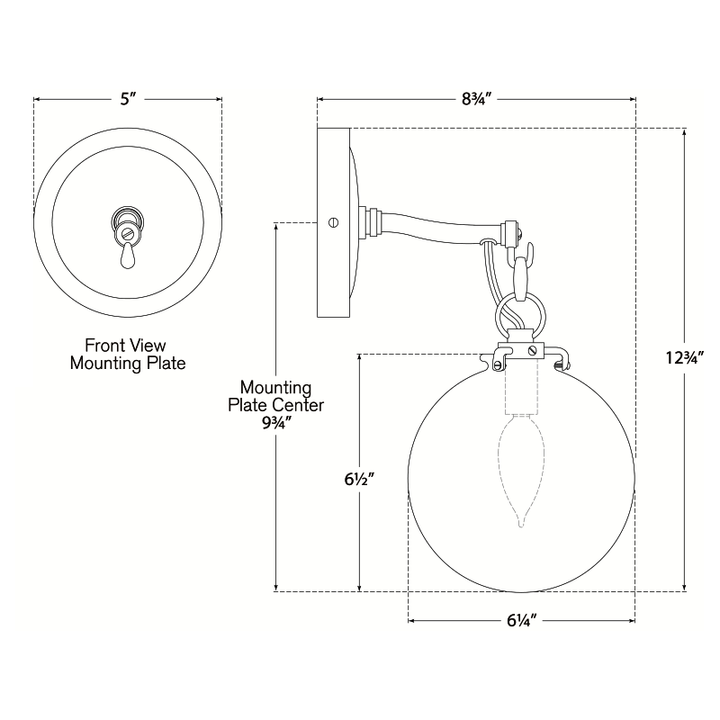 Visual Comfort Signature Katie Globe Wall Sconce