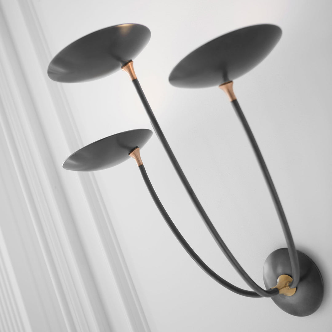Visual Comfort Signature Keira Large Triple Wall Sconce (view 2)