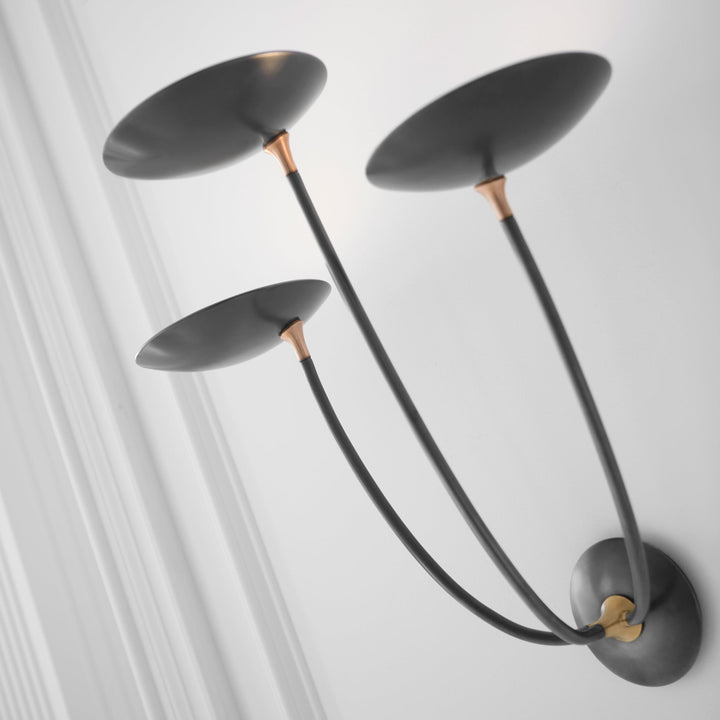 Visual Comfort Signature Keira Large Triple Wall Sconce (view 2)