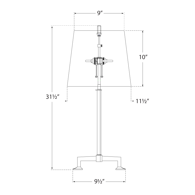 Visual Comfort Signature Parish Buffet Table Lamp