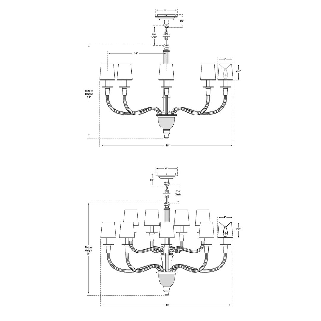 Visual Comfort Signature Vivian Large Chandelier