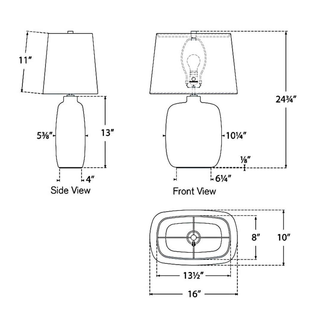 Visual Comfort Signature Pemba Oval Table Lamp