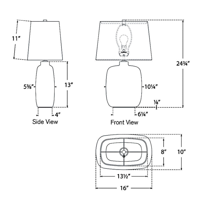 Visual Comfort Signature Pemba Oval Table Lamp