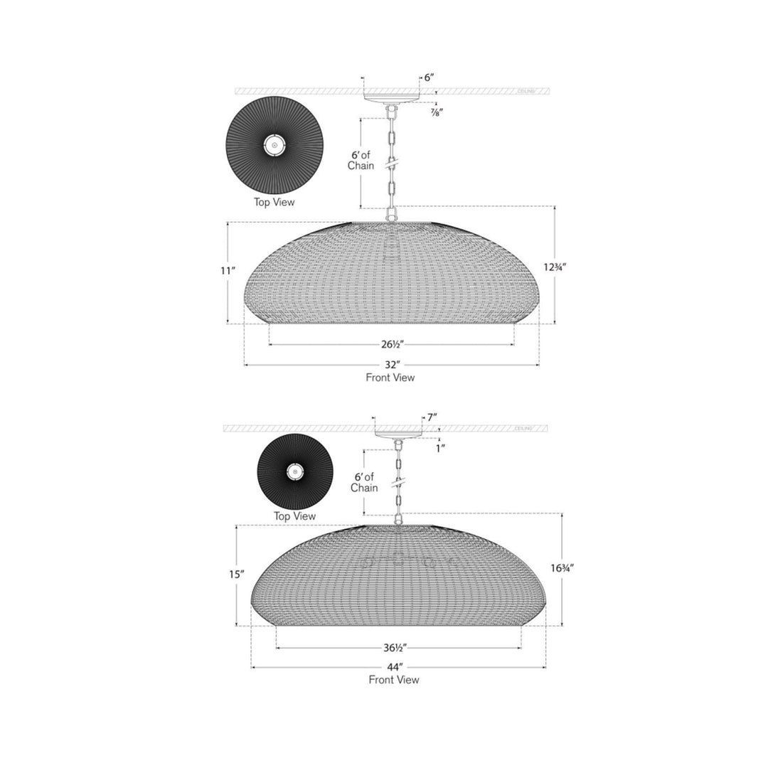 Visual Comfort Signature Kokomo Wide Pendant