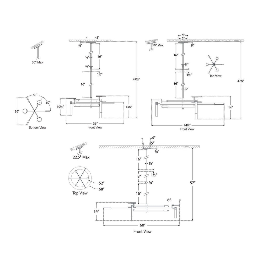 Visual Comfort Signature Melange Floating Disc Chandelier (view 4)