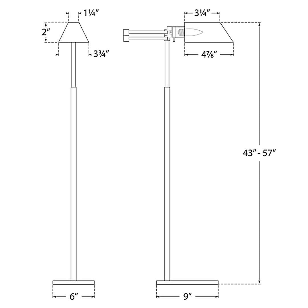 Visual Comfort Signature VC Studio Swing Arm Floor Lamp
