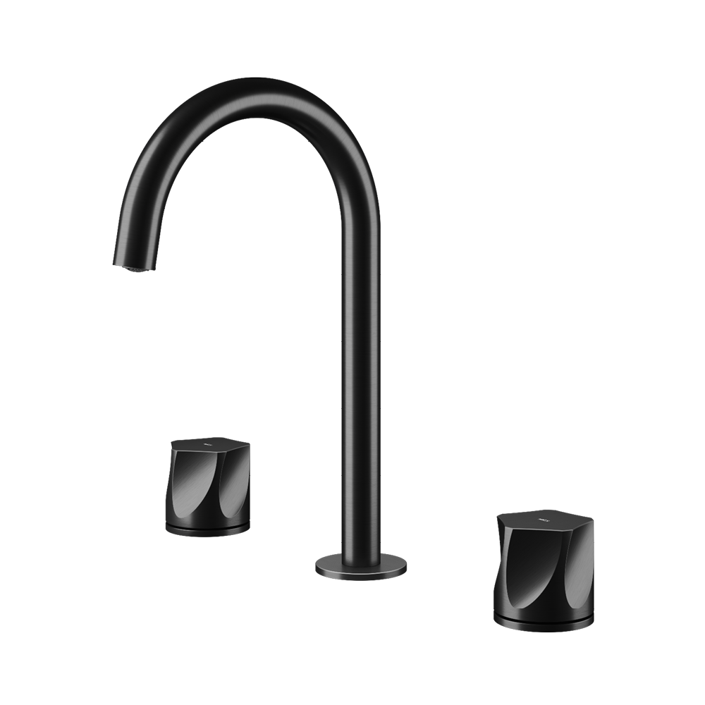 MGS Bagno Penta Widespread Stainless Steel Basin Faucet
