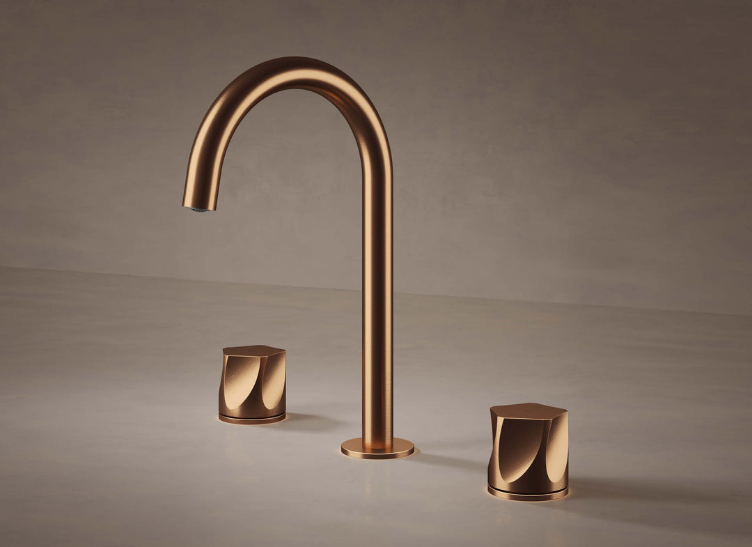 MGS Bagno Penta Widespread Stainless Steel Basin Faucet