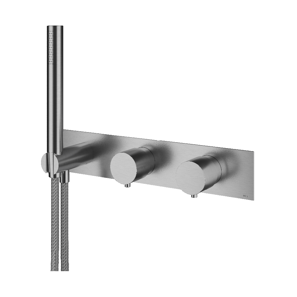 MGS Bagno Minimal Stainless Steel Thermostatic Trim with Three way Diverter and Volume Control