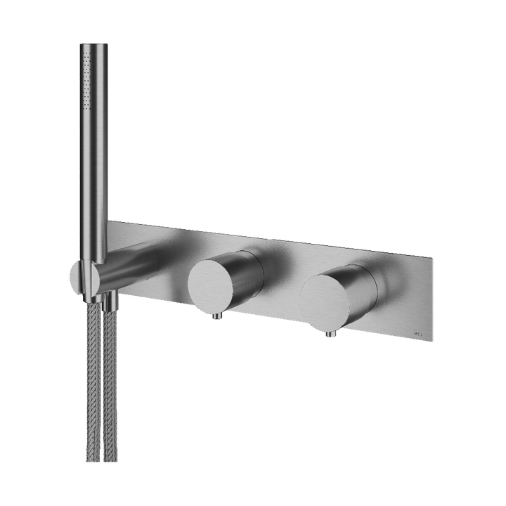 MGS Bagno Minimal Stainless Steel Thermostatic Trim with Three way Diverter and Volume Control