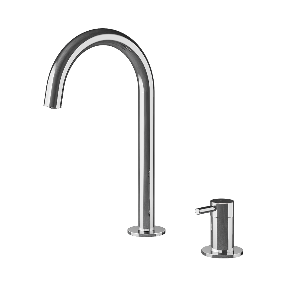 MGS Bagno Minimal Two hole Stainless Steel Basin Faucet