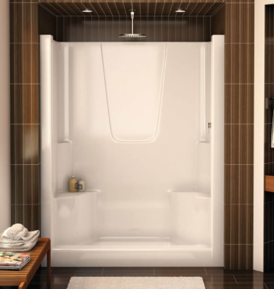Aker S-48 Alcove 48″ X 36″ X 75" Shower, White