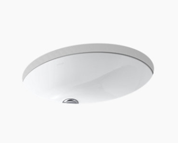 Kohler K-2210 Caxton 17" x 14" Oval Undermount Bathroom Sink