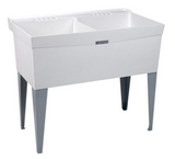 Mustee 26F 40" Durastone Utilatiwn Double Laundry Tub