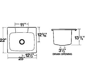 Mustee 10C Drop In Utility Sink