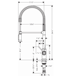Axor Montreux Semi-Pro Kitchen Faucet