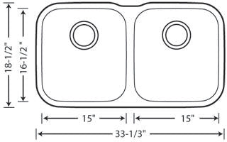 Blanco 441020 Equal Double Undermount Kitchen Sink