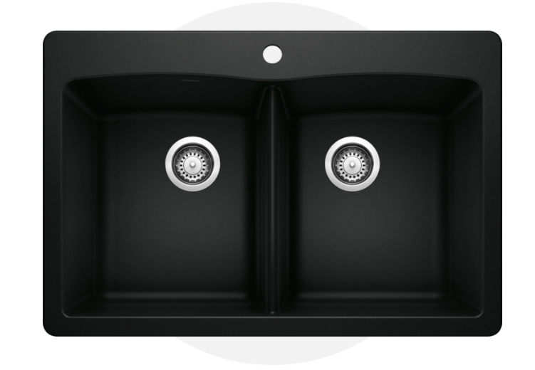 Blanco Dual Mount Double Bowl Kitchen Sink
