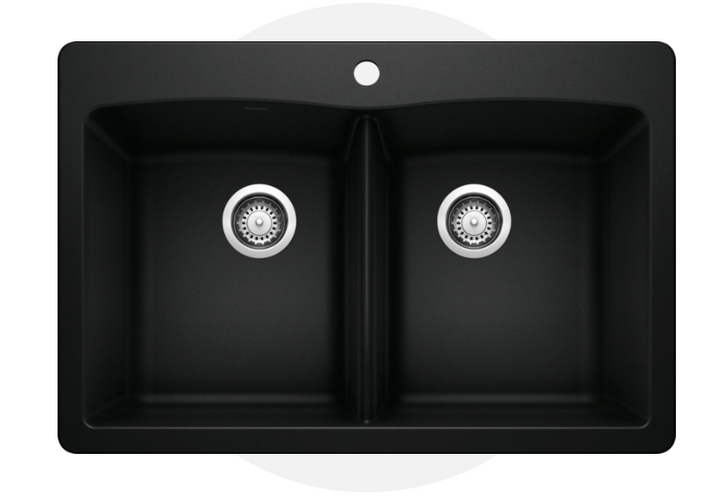 Blanco Dual Mount Double Bowl Kitchen Sink