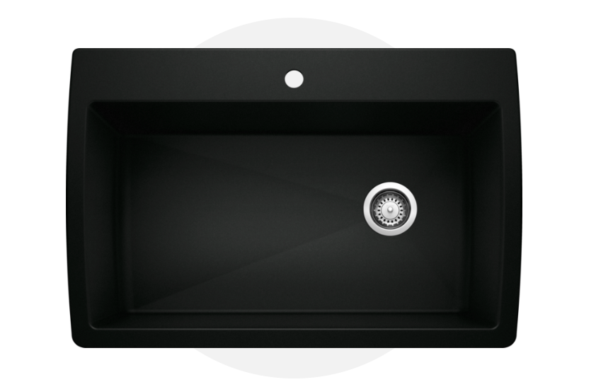 Blanco Diamond Dual Mount Super Single Silgranit Kitchen Sink