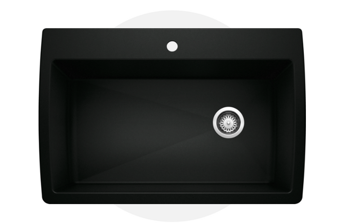 Blanco Diamond Dual Mount Super Single Silgranit Kitchen Sink