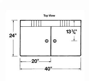 Mustee 26F 40" Durastone Utilatiwn Double Laundry Tub