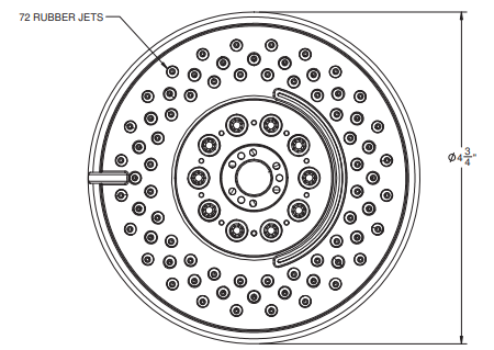 California Faucets 9120.504 Styleflow® Contemporary - IKO Showerhead Kit