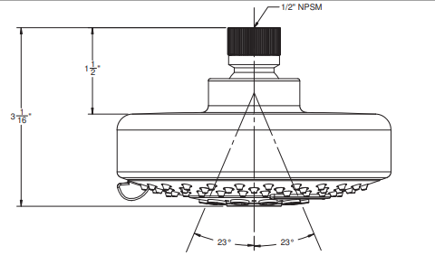 California Faucets 9120.504 Styleflow® Contemporary - IKO Showerhead Kit