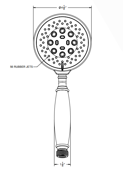 California Faucets HS-073.25 Traditional Hand Shower