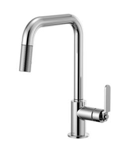 Brizo 63054LF Litze Pull-Down Faucet with Square Spout and Industrial Handle