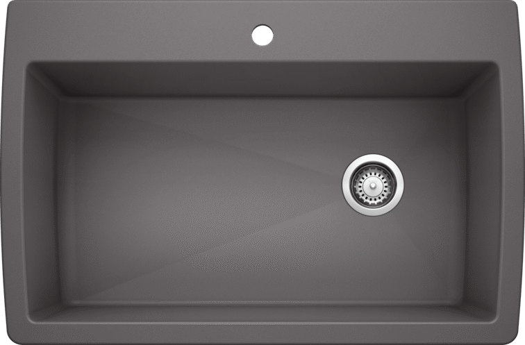 Blanco Diamond Dual Mount Super Single Silgranit Kitchen Sink