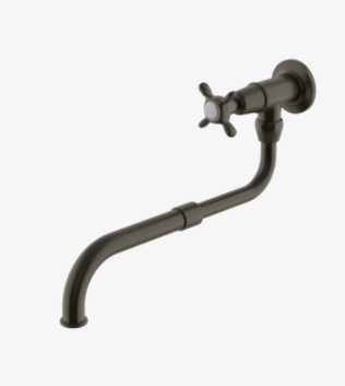 Waterworks EAPF21 Easton Classic Wall Mounted Extension Pot Filler, Metal Cross Handle
