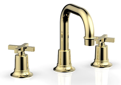 Phylrich 501-05 Hex Modern Widespread Faucet with Cross Handles