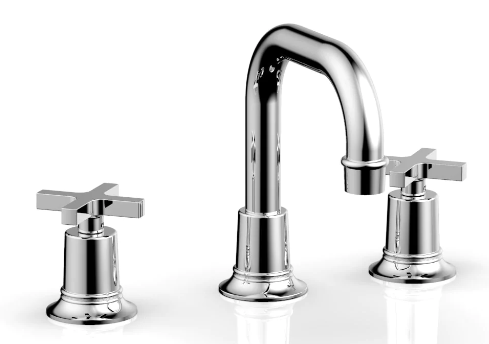 Phylrich 501-05 Hex Modern Widespread Faucet with Cross Handles