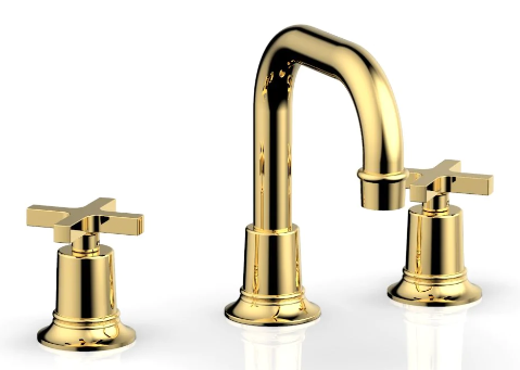 Phylrich 501-05 Hex Modern Widespread Faucet with Cross Handles