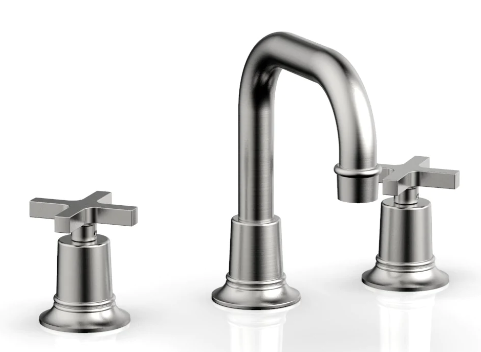 Phylrich 501-05 Hex Modern Widespread Faucet with Cross Handles