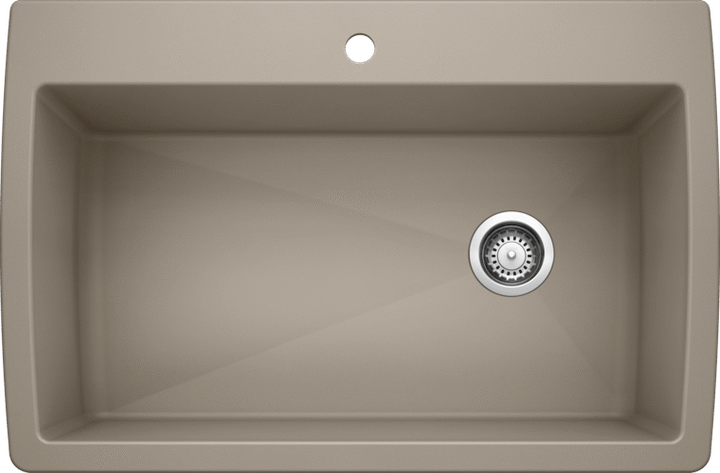 Blanco Diamond Dual Mount Super Single Silgranit Kitchen Sink