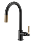 Brizo 63043LF Litze Pull-Down Faucet with Arc Spout and Knurled Handle