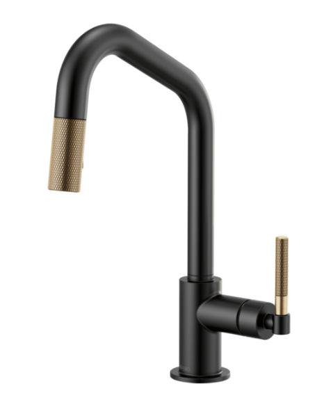 Brizo 63063LF Litze Pull-Down Faucet with Angled Spout and Knurled Handle