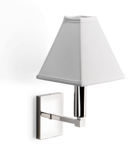 Clearance Showroom Display Special: Waterworks NWLT42 Duplex Wall Mount Single Arm Sconce with Shade