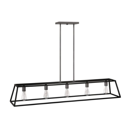 Hinkley 3335 Fulton Five Bulb Open Frame Linear Light