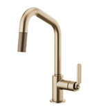 Brizo 63064LF Litze Pull-Down Kitchen Faucet with Angled Spout and Industrial Handle