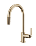 Brizo 63044LF Litze Pull-Down Faucet with Arc Spout and Industrial Handle