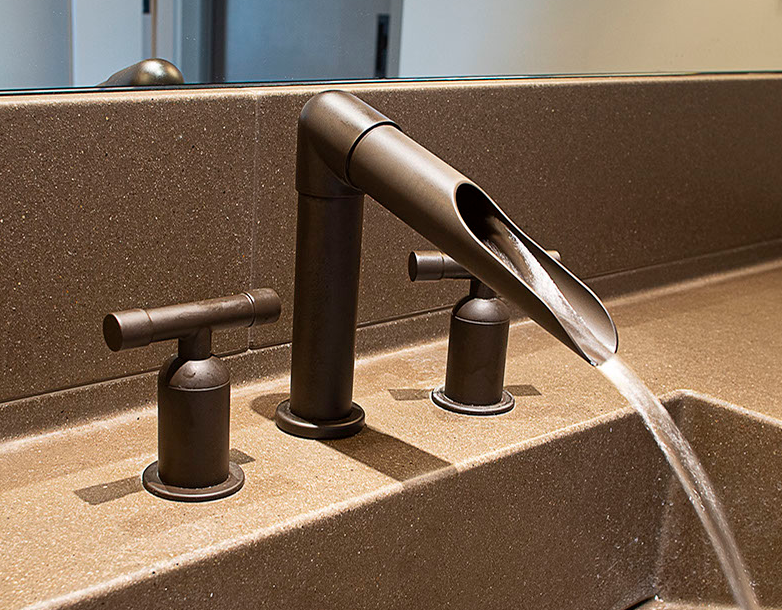 Sonoma Forge Wheverever Widespread Bathroom Faucet with Waterfall Spout