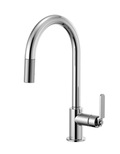 Brizo 63044LF Litze Pull-Down Faucet with Arc Spout and Industrial Handle