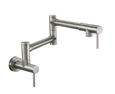 California Faucets K50-200-ST Contemporary Wall Mounted Pot Filler