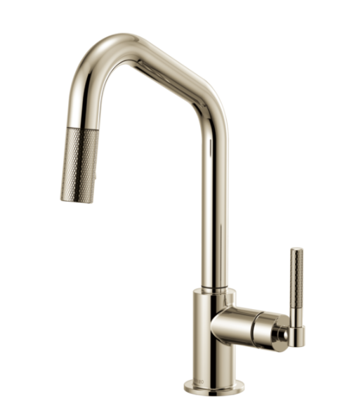 Brizo 63063LF Litze Pull-Down Faucet with Angled Spout and Knurled Handle