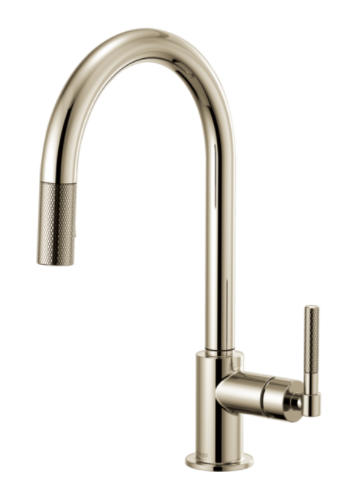 Brizo 63043LF Litze Pull-Down Faucet with Arc Spout and Knurled Handle